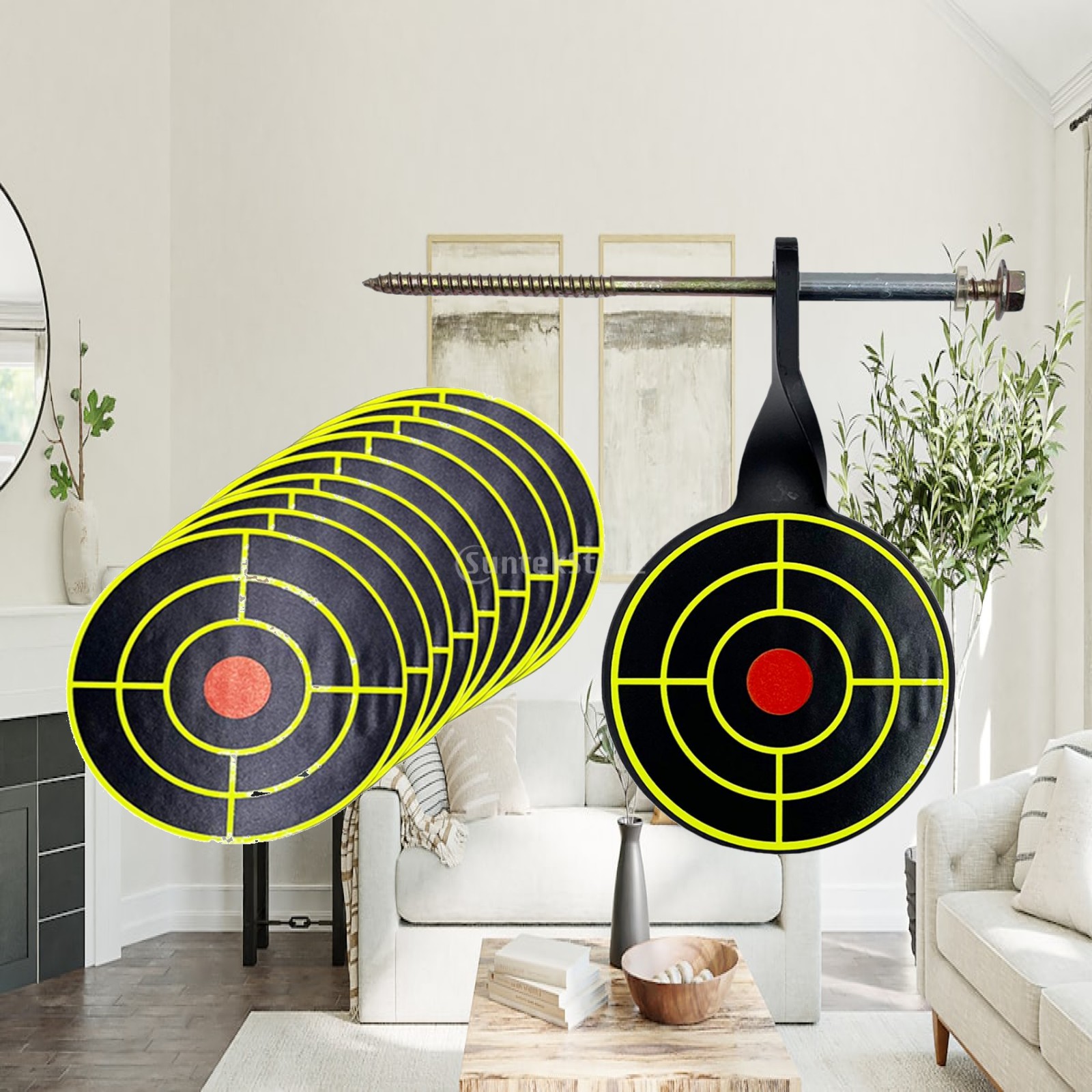 Hunting And Outdoor Shows - Cible d'entraînement en acier portable, arbre